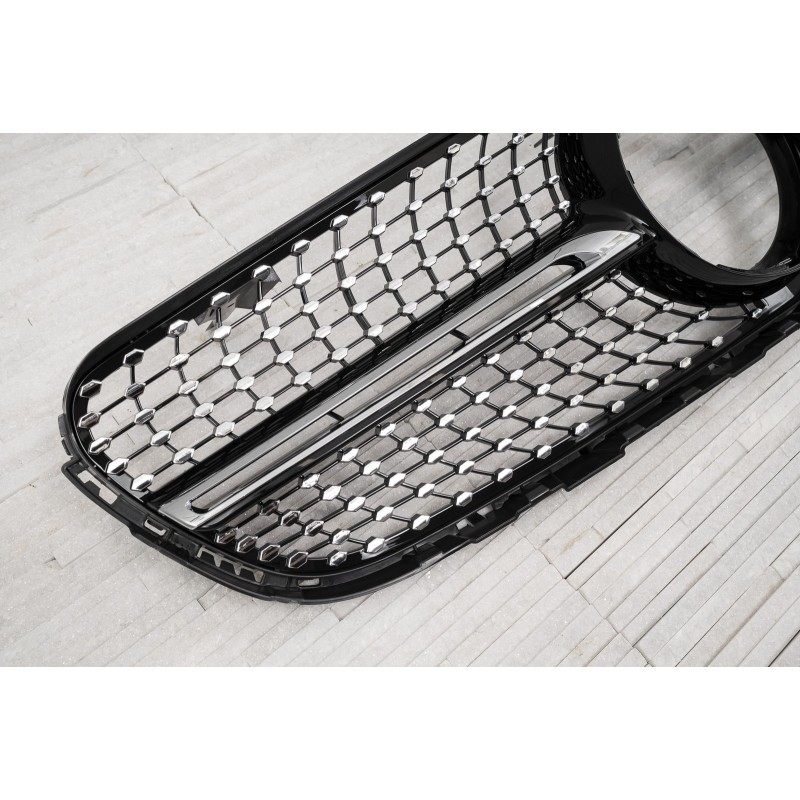 Grille Calandre Mercedes Glc Coupe Diamant Noir Sans Camera