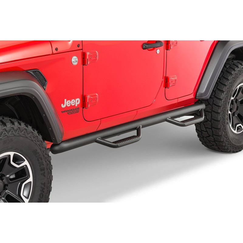 Marche Pieds Jeep Wrangler Jl 4 Portes 2018 Aujourd Hui Tubulaire Noir