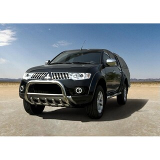 PARE BUFFLE-MITSUBISHI-L-200-2010-2014- HOMOLOGUE INOX - GRILLE