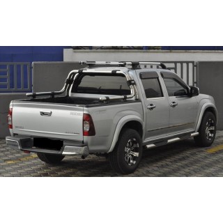 marche pieds-ISUZU-D-MAX-DOUBLE-CABINE-2012-AUJOURD'HUI-INOX tubulaire DRG 76mm