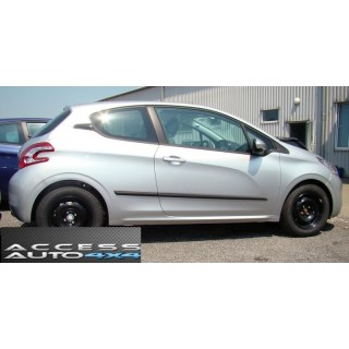 Baguette Porte PEUGEOT 208 2012 2019 3 PORTES  ABS NOIR 4 pieces - Access Auto 4x4