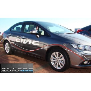 Baguettes de porte-HONDA-CIVIC-4-PORTES-2012-2015 ABS NOIR