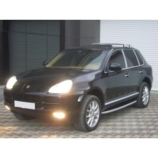 marche pieds-PORSCHE-CAYENNE-2003-2010-Amluminium TX CHROME