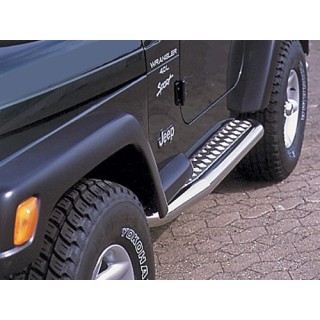 Marche pieds JEEP-WRANGLER-1987-1995-INOX PLAT