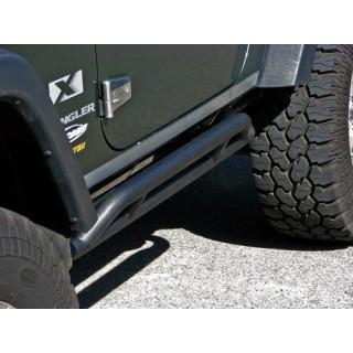 Marche pieds-JEEP-WRANGLER-2-PORTES-2007-2015-ACIER NOIR  