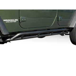 Marche pieds-JEEP-WRANGLER-4-PORTES-2007-2018 ACIER NOIR