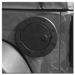 Cache Bouchon Réservoir INOX Noir Anodisé JEEP WRANGLER 2007 2018 - Access Auto 4x4
