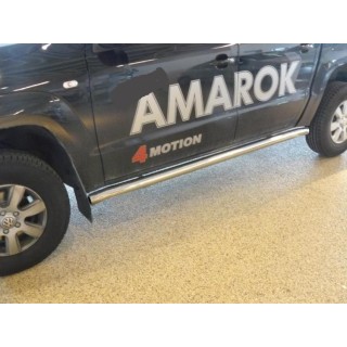 marche pieds-VOLKSWAGEN-AMAROK-DOUBLE CABINE 2010-AUJOURD'hui INOX TUBULAIRE