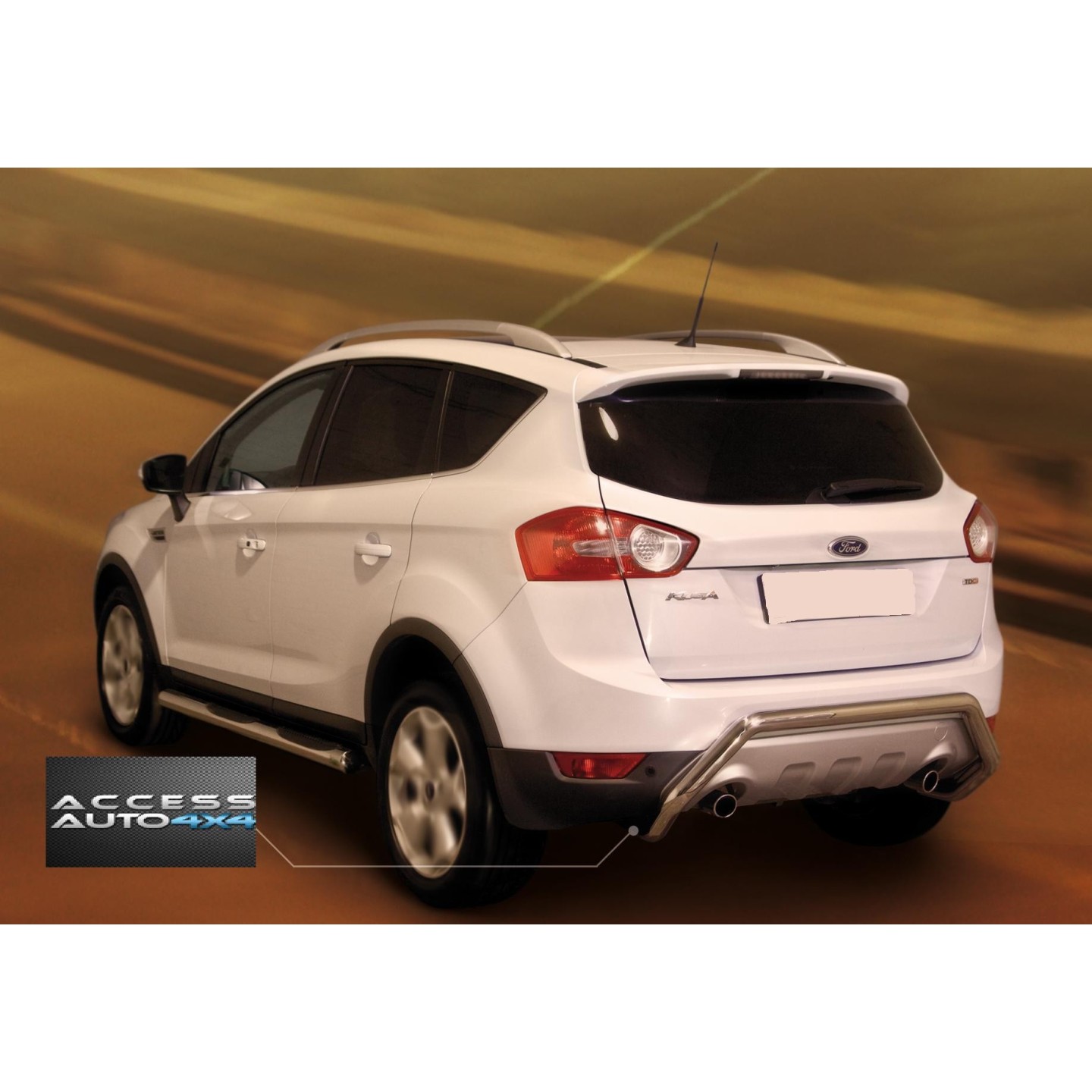 Anti-rayures Coffre Voiture Protection De Seuil De Chargement En Acier Inoxydable 304 Pour Ford Kuga I (2008-2012) - Pour Coffre, Anti-rayures, Design Ajusté
