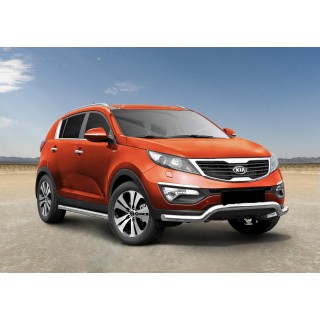 PARE BUFFLE-KIA-SPORTAGE-2010-2015-HOMOLOGUE INOX - PROTECTION BASSE