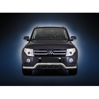 PARE BUFFLE-MITSUBISHI-PAJERO-2007-2014-INOX PROTECTION BASSE