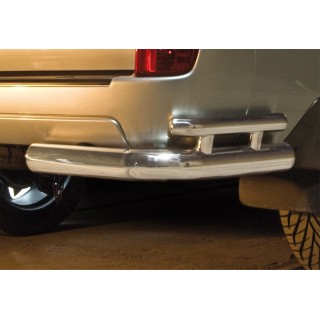 Protection ARRIERE-TOYOTA-LAND-CRUISER-120-2002-2009-INOX ANGLES DOUBLE BARRES 70mm