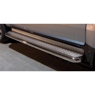 Marche pieds-TOYOTA-LAND-CRUISER-120-5-portes-2002-2009-INOX PLAT