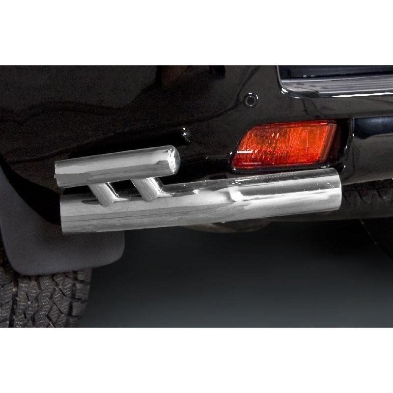 Protection ARRIERE-TOYOTA-LAND-CRUISER-150-2009-2016-INOX ANGLES DOUBLE BARRES  70mm