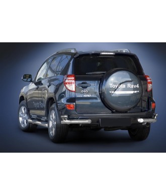 Protection ARRIERE TOYOTA -RAV-4-2006-2011 INOX DOUBLE BARRES 70mm