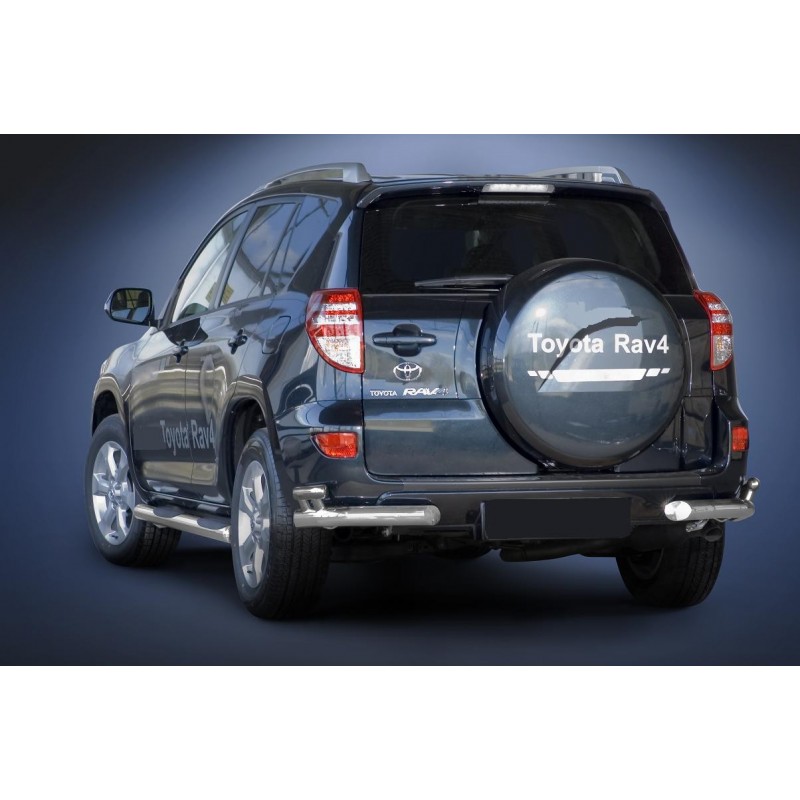 Protection ARRIERE TOYOTA -RAV-4-2006-2011 INOX DOUBLE BARRES 70mm