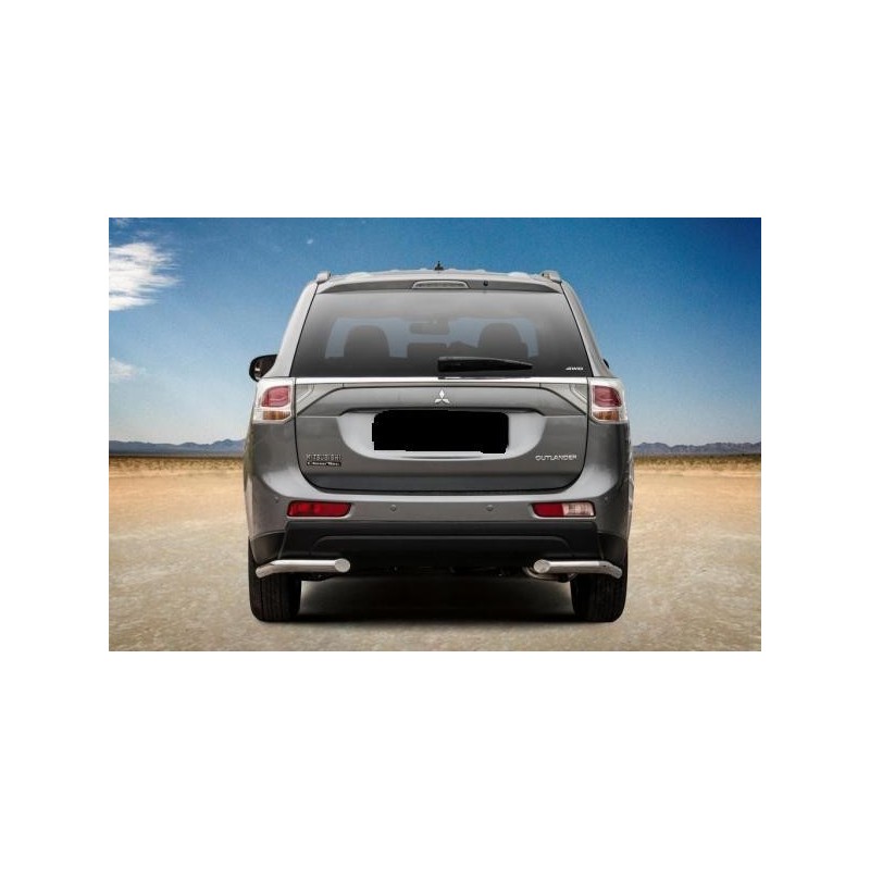 Protection ARRIERE-MITSUBISHI-OUTLANDER-2012-2015-INOX 70mm ANGLES