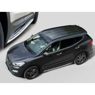 marche pieds-HYUNDAI-SANTA-FE-2012-2018-Aluminium Plat DESIGN