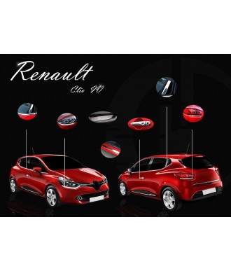 Pack Chrome 17 pieces RENAULT CLIO 4 - Access Utilitaire - Vente en ligne d'accessoires auto et Véhicules Utilitaires