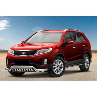 PARE BUFFLE-KIA-SORENTO-2012-2015-HOMOLOGUE INOX - PROTECTION BASSE-PLAQUE