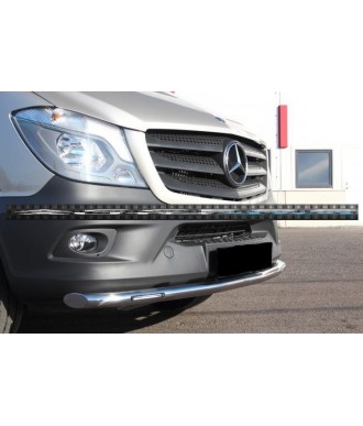 PARE BUFFLE-MERCEDES-SPRINTER-2013-2016-INOX - PROTECTION BASSE + LED
