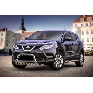 PARE BUFFLE-NISSAN-QASHQAI-2014-2016- HOMOLOGUE INOX - PLAQUE 