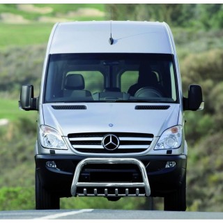 PARE BUFFLE-MERCEDES-SPRINTER-2006-2014-2017 HOMOLOGUE INOX Barre Renfort Grille