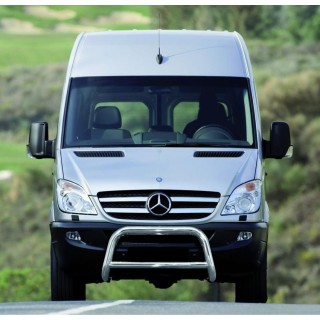 PARE BUFFLE-MERCEDES-SPRINTER-2006-2014-2017 HOMOLOGUE INOX - BARRE DE RENFORT