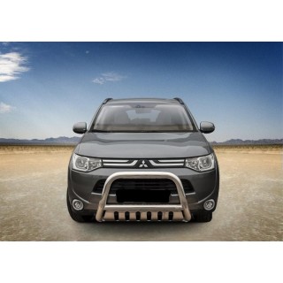 PARE BUFFLE-MITSUBISHI-OUTLANDER-2012-2015 HOMOLOGUE INOX  - PLAQUE