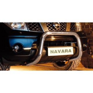 PARE BUFFLE-NISSAN-NAVARA-D40-2005-2009- HOMOLOGUE INOX  70mm