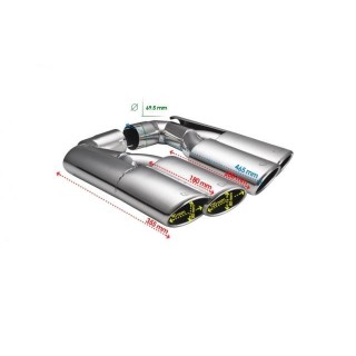 Embouts Echappements INOX PORSCHE CAYENNE 2006 2010  - Access Auto 4x4