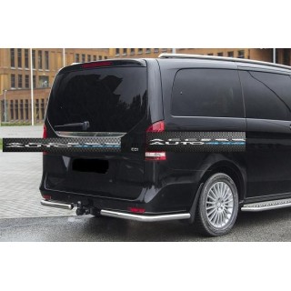 Protection ARRIERE-MERCEDES-VITO-W447-2014-AUJOURD'HUI-LONG INOX ANGLES 60mm