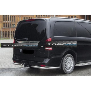 Protection ARRIERE-MERCEDES-VITO-W447-2014-AUJOURD'HUI-LONG INOX ANGLES 60mm