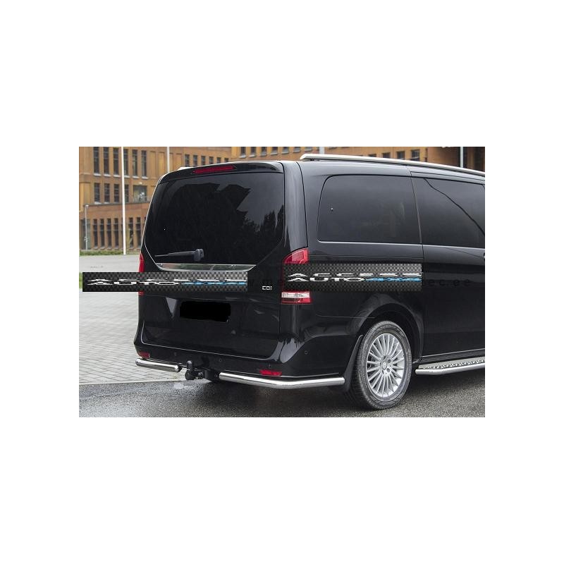 Protection ARRIERE MERCEDES VITO w447 2014 AUJOURD'HUI LONG INOX ANGLES 60mm