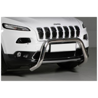 PARE BUFFLE-JEEP-CHEROKEE-2014-AUJOURD'HUI- HOMOLOGUE INOX 76mm