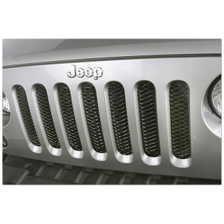 Inserts Grille Calandre Metal Noir JEEP WRANGLER JK - Access Auto 4x4