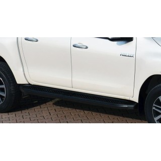 Marche Pieds-ISUZU-D-MAX-DOUBLE-CABINE-2012-AUJOURD'HUI-Aluminium CRS NOIR