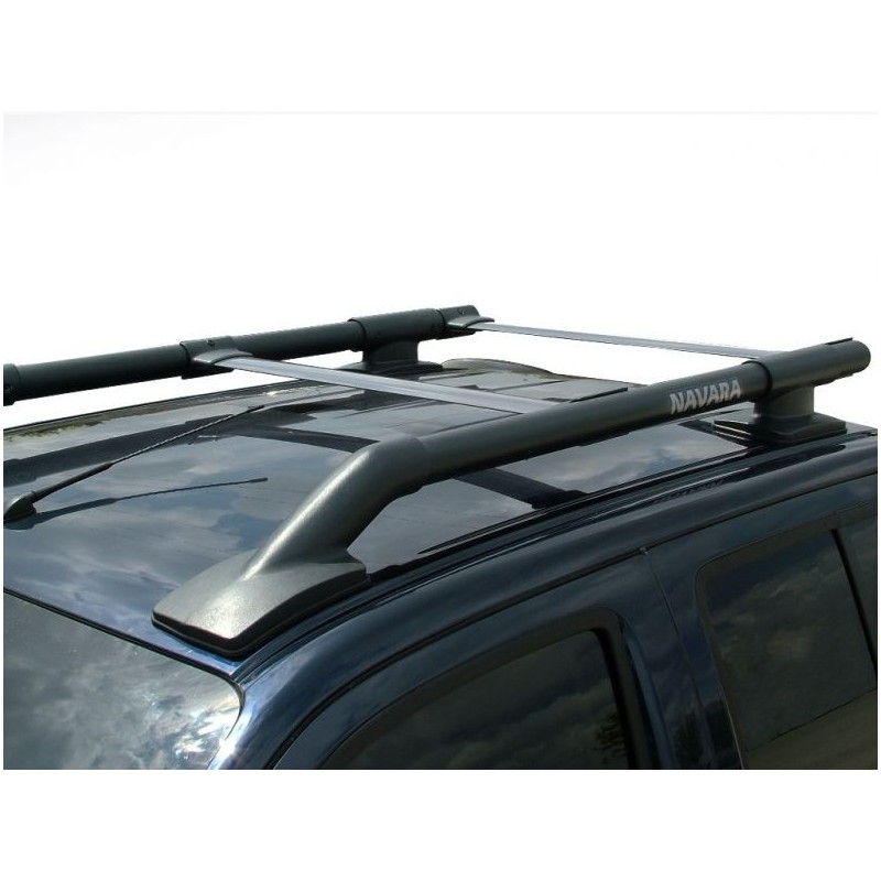 Barres De Toit Transversales OMAC Pour Ford Ranger 4 Portes (2012-2025) - Aluminium Noir, Capacité Charge élevée