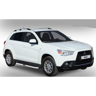 marche pieds aluminium plat noir TX MITSUBISHI OUTLANDER JQ 2006  - Access Auto 4x4