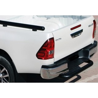 Protection ARRIERE VOLKSWAGEN AMAROK 2010 2016 INOX NOIR 76mm - Access Auto 4x4