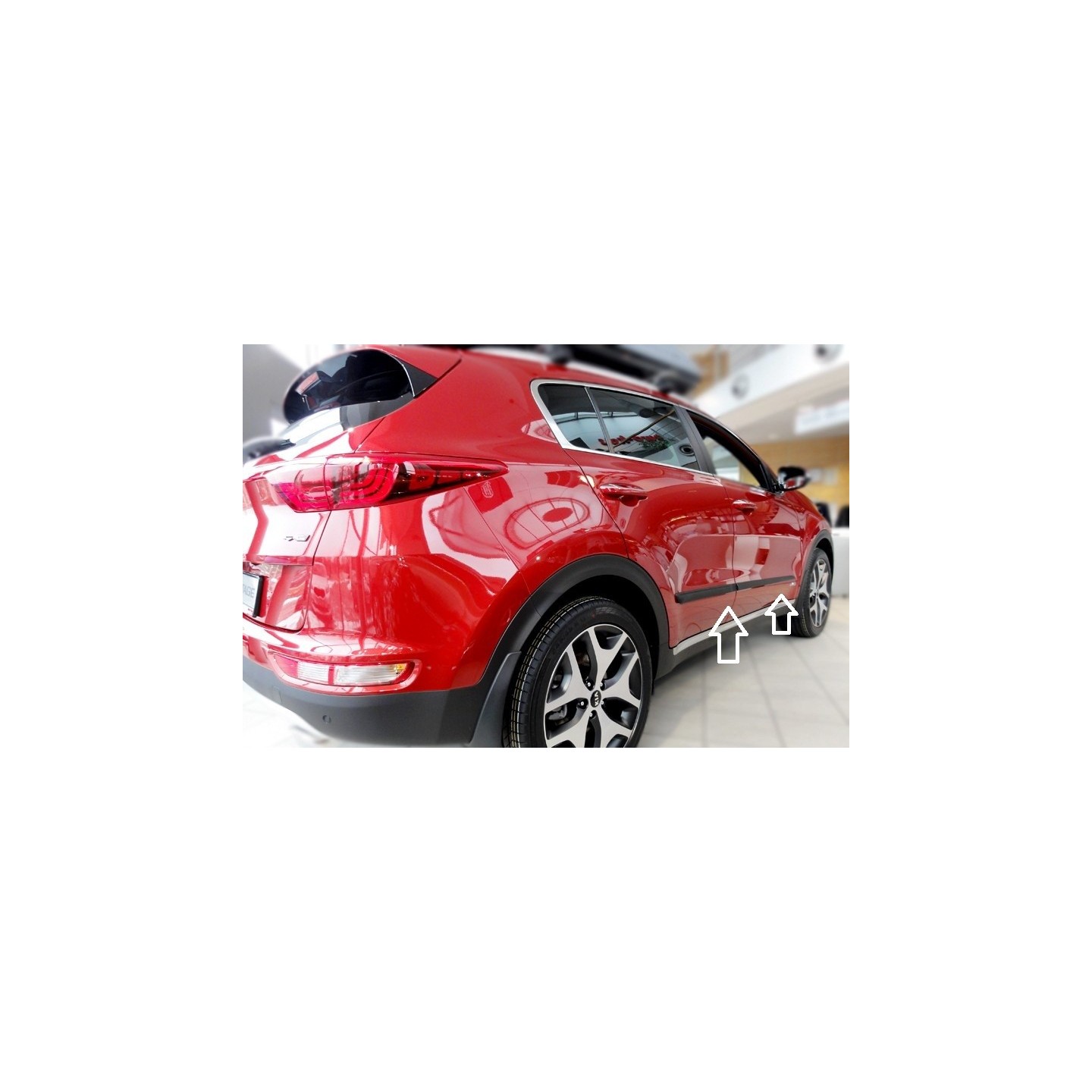 Moulure Garniture Arrière Gauche Pour Kia Sportage (2011-2016) - ABS Chromé - Pièce De Rechange Directe, Style Sportif