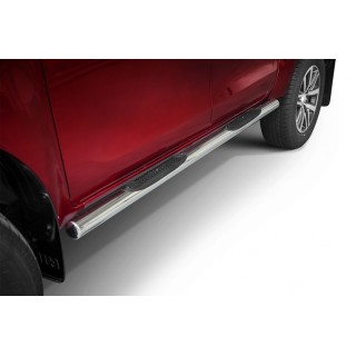 Marche pieds-TOYOTA-HI-LUX-DOUBLE CABINE 2015-AUJOURD'HUI INOX PR02  70mm