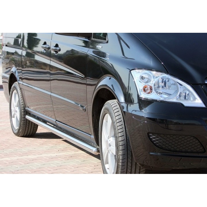 Marchepieds Turtle Sapphire V1 Pour Mercedes-Benz Viano W447 (2015-2024) Version ExLong - Gris - Capacité 250kg