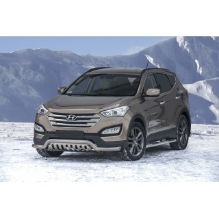 PARE BUFFLE-HYUNDAI-SANTA-FE-2012-2018-HOMOLOGUE INOX - PROTECTION BASSE-PLAQUE