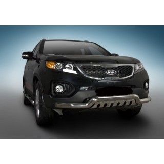 PARE BUFFLE-KIA-SORENTO-2010-2012-HOMOLOGUE INOX - PROTECTION BASSE - PLAQUE