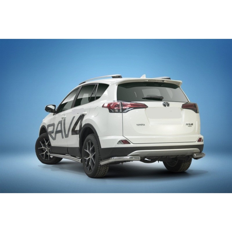 Protection ARRIERE-TOYOTA-RAV-4-2016-2018 INOX ANGLES 70mm