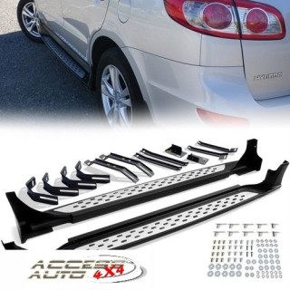 marche pieds-HYUNDAI-SANTA-FE-2010-2013-Aluminium Plat ABS