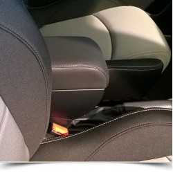 Accoudoir Central Pour Alfa Romeo Mito - Boîte De Rangement, Cuir PU Noir, Installation Facile