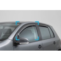 Déflecteurs Latéraux ClimAir Pour Peugeot Boxer / Fiat Ducato / Citroën Jumper (1994-2007) - Gris Fumée, Porte Avant