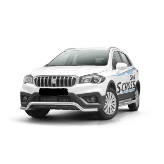 PARE BUFFLE-SUZUKI-SX-4-S-CROSS-2016-AUJOURD'HUI- HOMOLOGUE INOX - PROTECTION BASSE